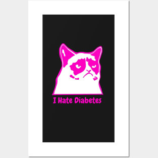 I Hate Diabetes Pink Posters and Art